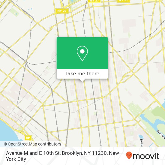 Mapa de Avenue M and E 10th St, Brooklyn, NY 11230