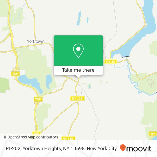 Mapa de RT-202, Yorktown Heights, NY 10598