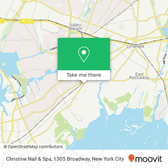 Christine Nail & Spa, 1305 Broadway map