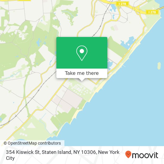 Mapa de 354 Kiswick St, Staten Island, NY 10306