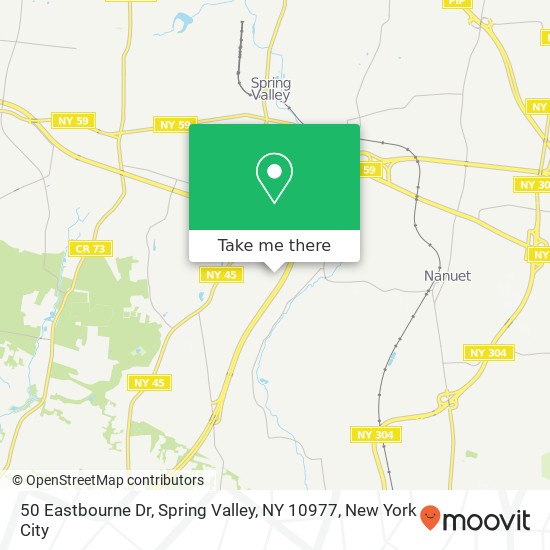 Mapa de 50 Eastbourne Dr, Spring Valley, NY 10977