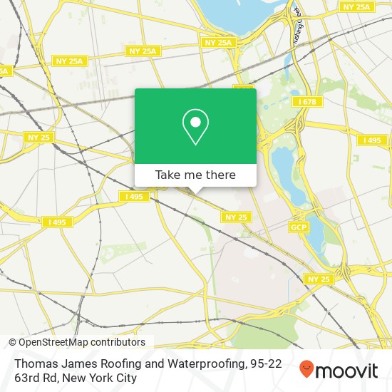 Thomas James Roofing and Waterproofing, 95-22 63rd Rd map