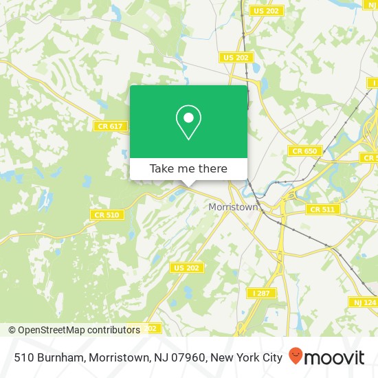 510 Burnham, Morristown, NJ 07960 map