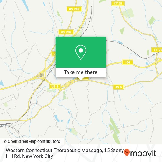 Western Connecticut Therapeutic Massage, 15 Stony Hill Rd map