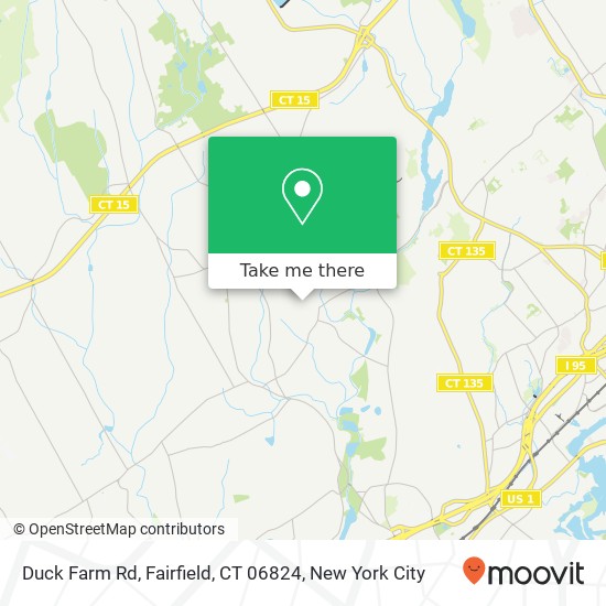 Mapa de Duck Farm Rd, Fairfield, CT 06824