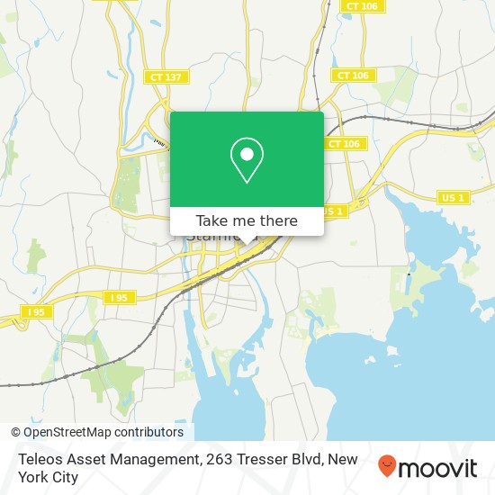 Mapa de Teleos Asset Management, 263 Tresser Blvd