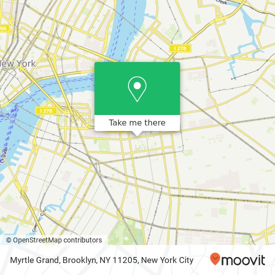 Mapa de Myrtle Grand, Brooklyn, NY 11205