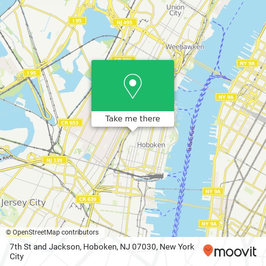 Mapa de 7th St and Jackson, Hoboken, NJ 07030