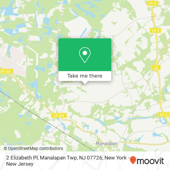 2 Elizabeth Pl, Manalapan Twp, NJ 07726 map