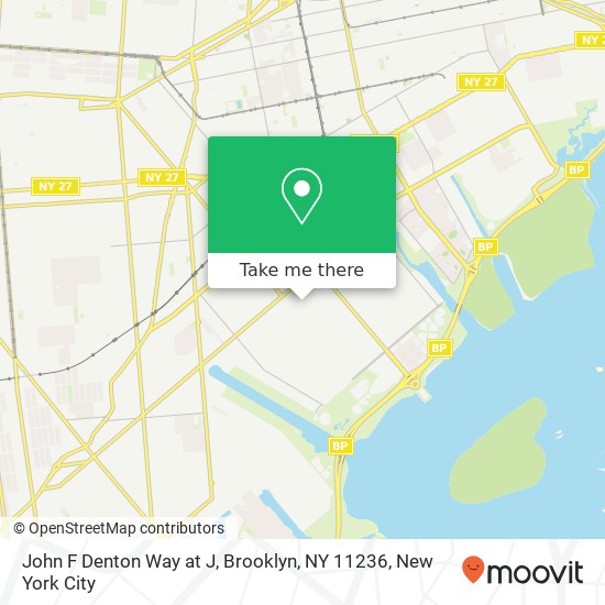 Mapa de John F Denton Way at J, Brooklyn, NY 11236