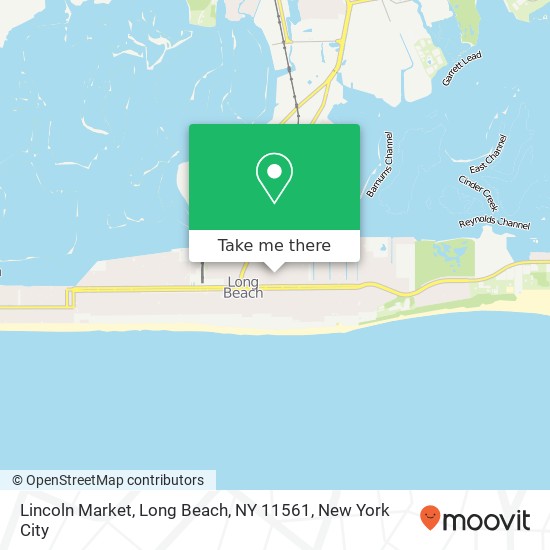 Mapa de Lincoln Market, Long Beach, NY 11561