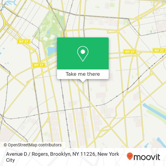 Avenue D / Rogers, Brooklyn, NY 11226 map
