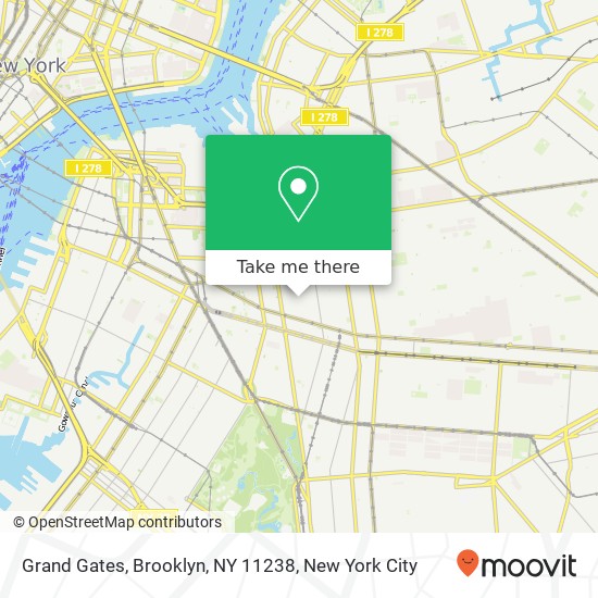 Mapa de Grand Gates, Brooklyn, NY 11238