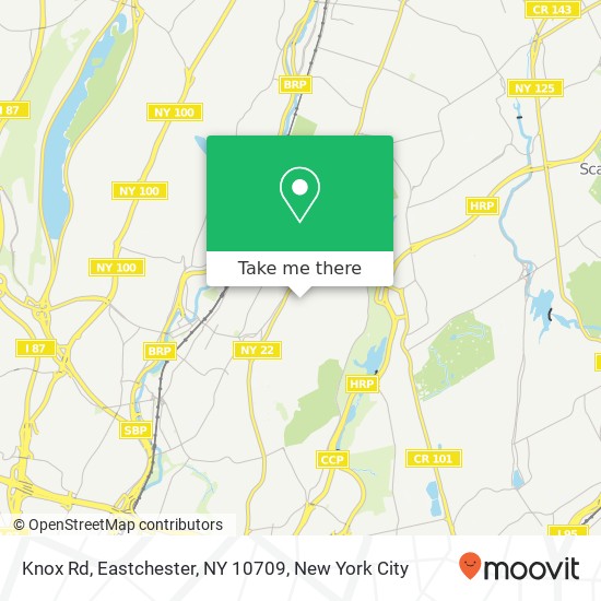 Mapa de Knox Rd, Eastchester, NY 10709