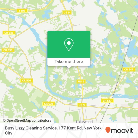 Busy Lizzy Cleaning Service, 177 Kent Rd map