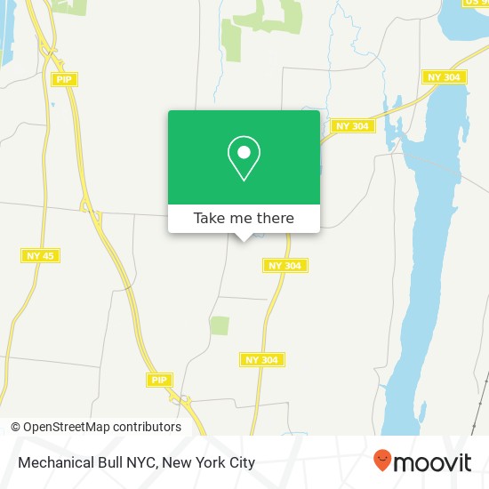 Mechanical Bull NYC map