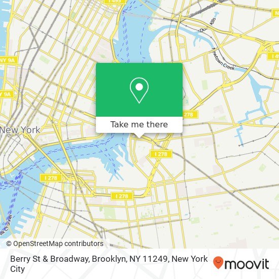 Mapa de Berry St & Broadway, Brooklyn, NY 11249
