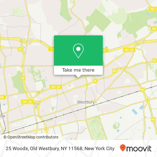 Mapa de 25 Woods, Old Westbury, NY 11568