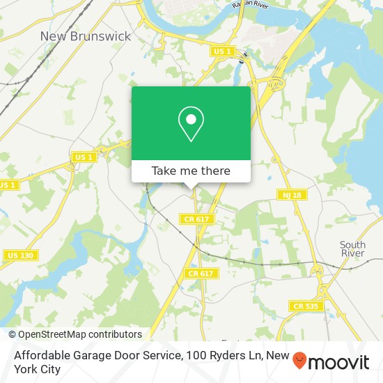 Mapa de Affordable Garage Door Service, 100 Ryders Ln