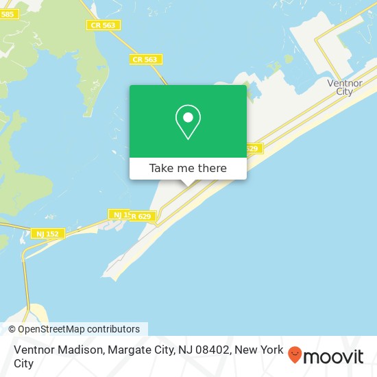 Mapa de Ventnor Madison, Margate City, NJ 08402