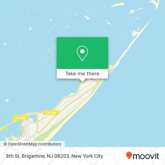 Mapa de 8th St, Brigantine, NJ 08203