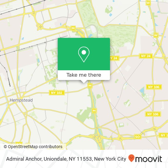 Mapa de Admiral Anchor, Uniondale, NY 11553