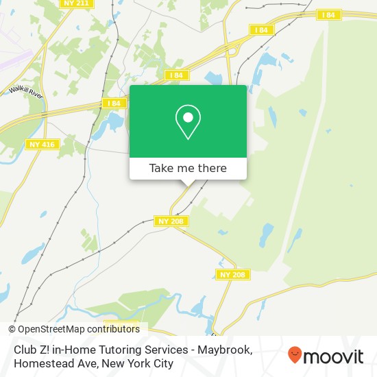 Club Z! in-Home Tutoring Services - Maybrook, Homestead Ave map