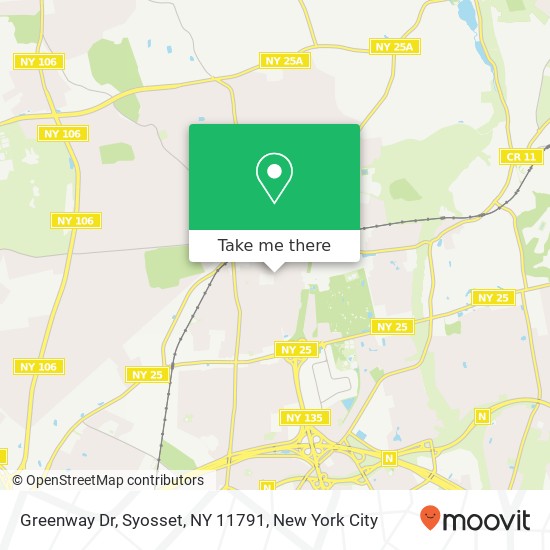 Mapa de Greenway Dr, Syosset, NY 11791