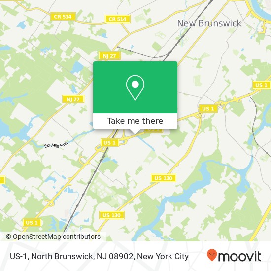 Mapa de US-1, North Brunswick, NJ 08902