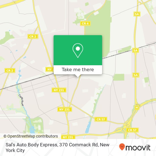 Sal's Auto Body Express, 370 Commack Rd map