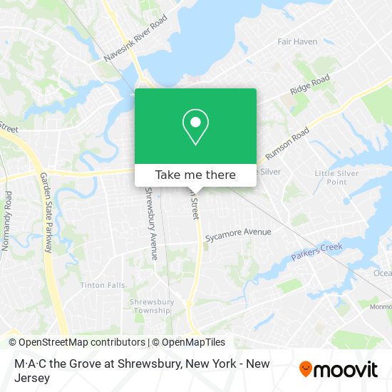 M·A·C the Grove at Shrewsbury map