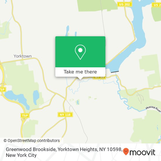 Mapa de Greenwood Brookside, Yorktown Heights, NY 10598