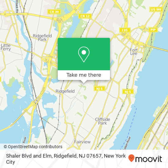 Mapa de Shaler Blvd and Elm, Ridgefield, NJ 07657