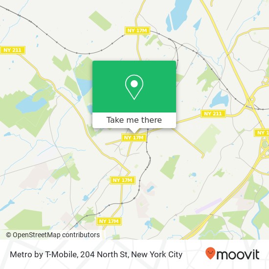 Mapa de Metro by T-Mobile, 204 North St