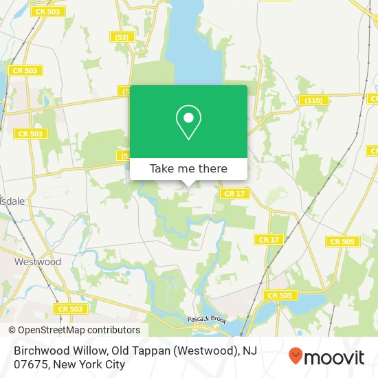 Birchwood Willow, Old Tappan (Westwood), NJ 07675 map