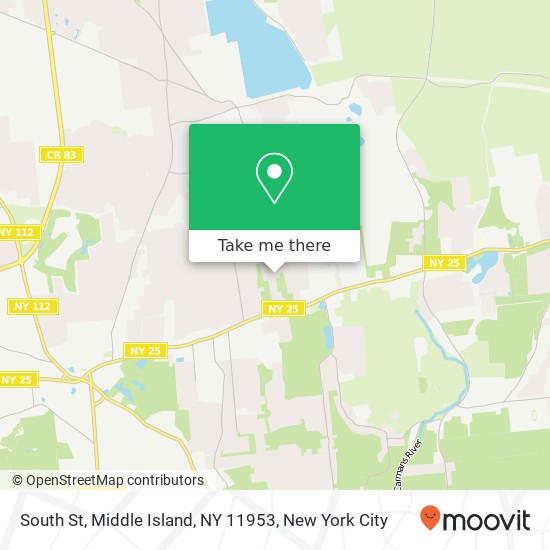 Mapa de South St, Middle Island, NY 11953