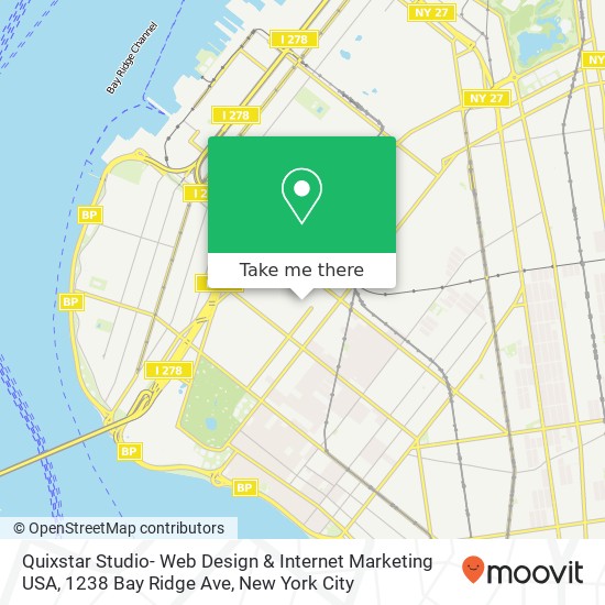 Quixstar Studio- Web Design & Internet Marketing USA, 1238 Bay Ridge Ave map