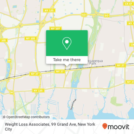 Mapa de Weight Loss Associates, 99 Grand Ave