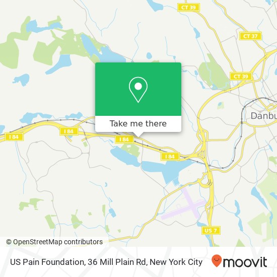 US Pain Foundation, 36 Mill Plain Rd map