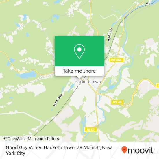 Mapa de Good Guy Vapes Hackettstown, 78 Main St