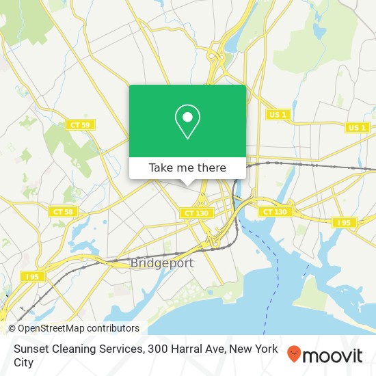 Mapa de Sunset Cleaning Services, 300 Harral Ave