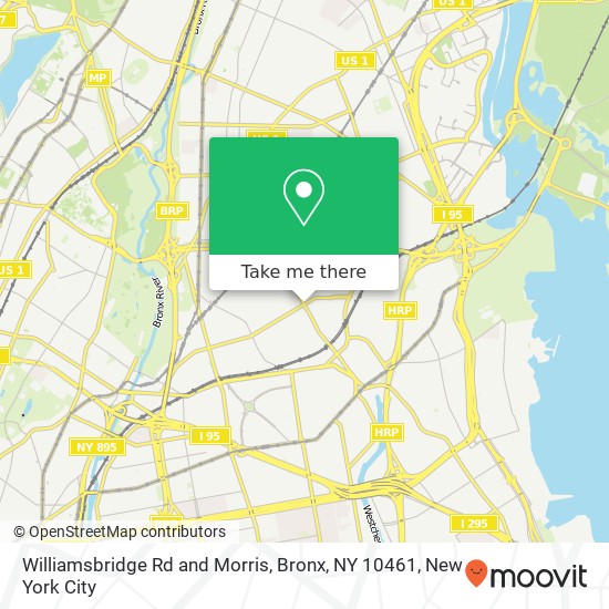Mapa de Williamsbridge Rd and Morris, Bronx, NY 10461