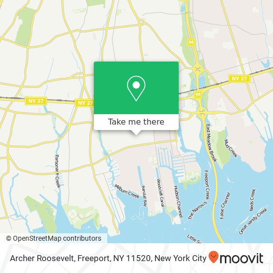 Mapa de Archer Roosevelt, Freeport, NY 11520