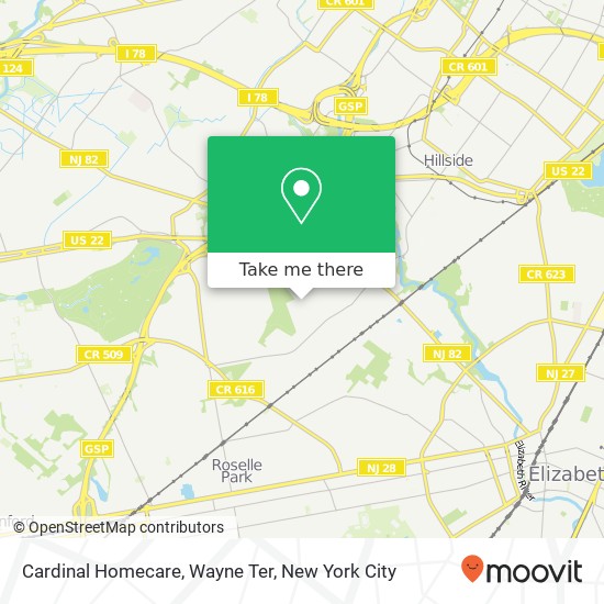 Cardinal Homecare, Wayne Ter map