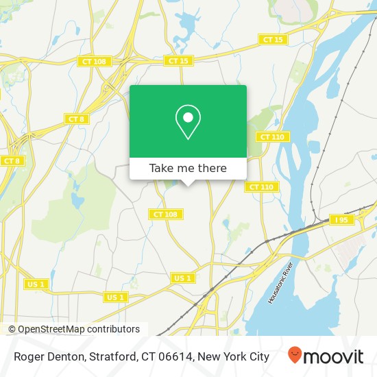 Mapa de Roger Denton, Stratford, CT 06614