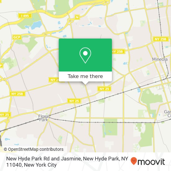 Mapa de New Hyde Park Rd and Jasmine, New Hyde Park, NY 11040
