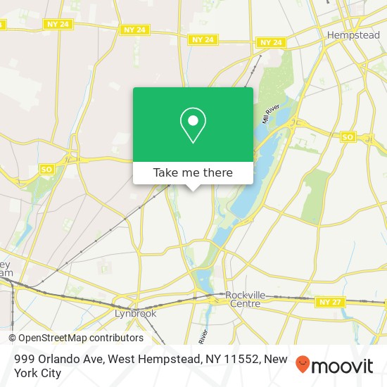Mapa de 999 Orlando Ave, West Hempstead, NY 11552