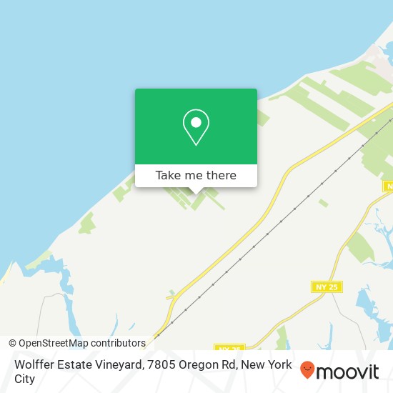 Mapa de Wolffer Estate Vineyard, 7805 Oregon Rd