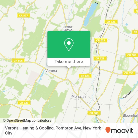 Mapa de Verona Heating & Cooling, Pompton Ave