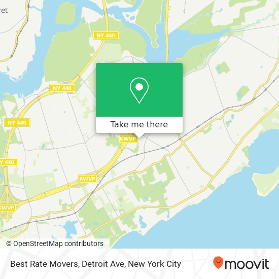 Best Rate Movers, Detroit Ave map